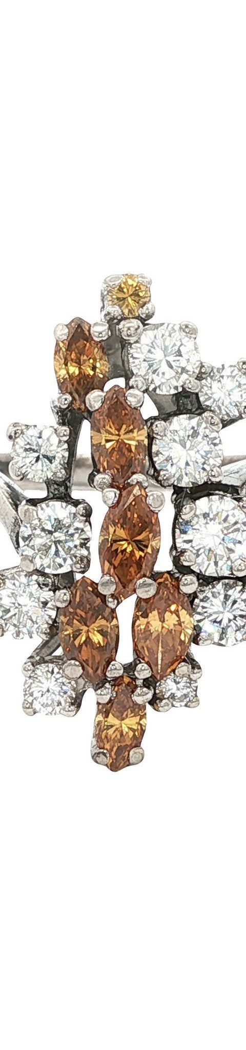 Vintage 14K White Gold Ring with Diamond
